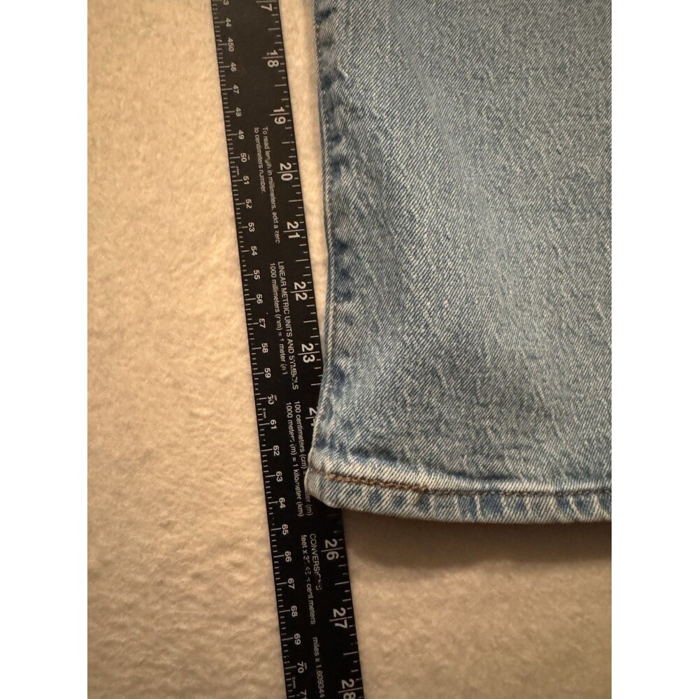 Levis Womens Waterless Wedgie Straight Jeans Blue Light Denim 33 Button Fly - Picture 6 of 16